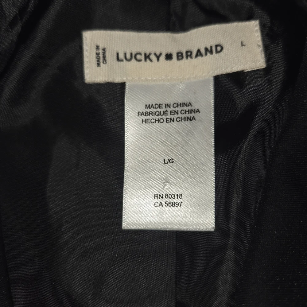LUCKY BRAND cropped ponte blazer